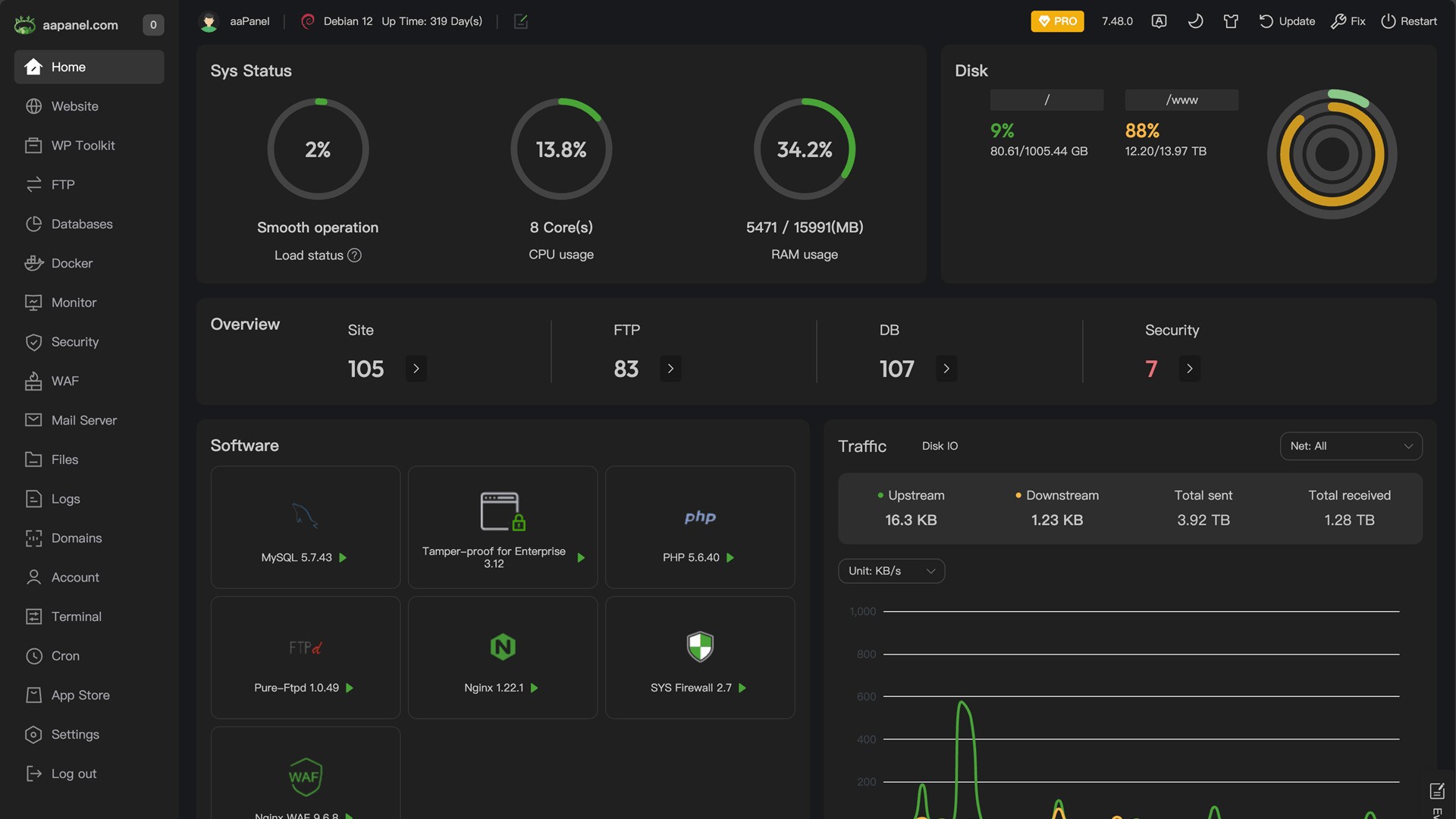 Vou instalar e configurar o aaPanel no seu servidor VPS